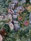 Detail from "Chalford High Street from Coppice Hill"