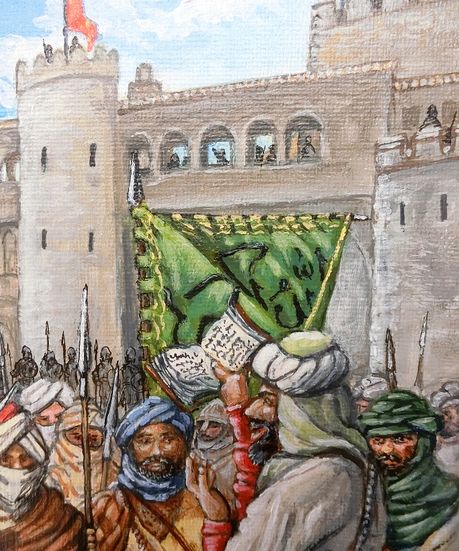 Soldiers of Islam assemble for battle, Spain c 1082